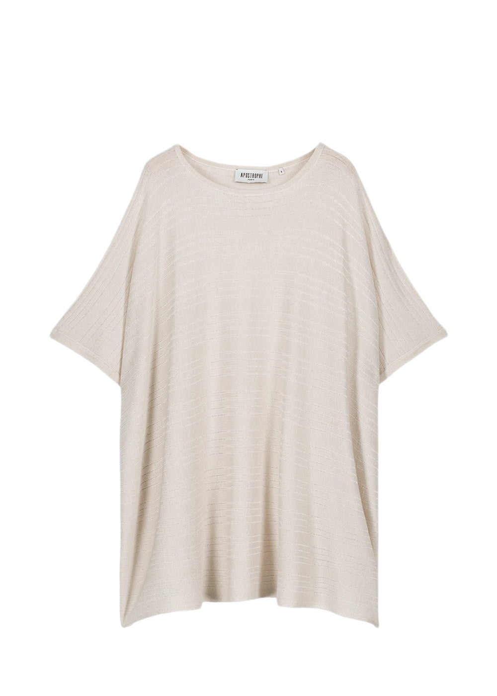 Pull poncho oversize - Blanc Cassé