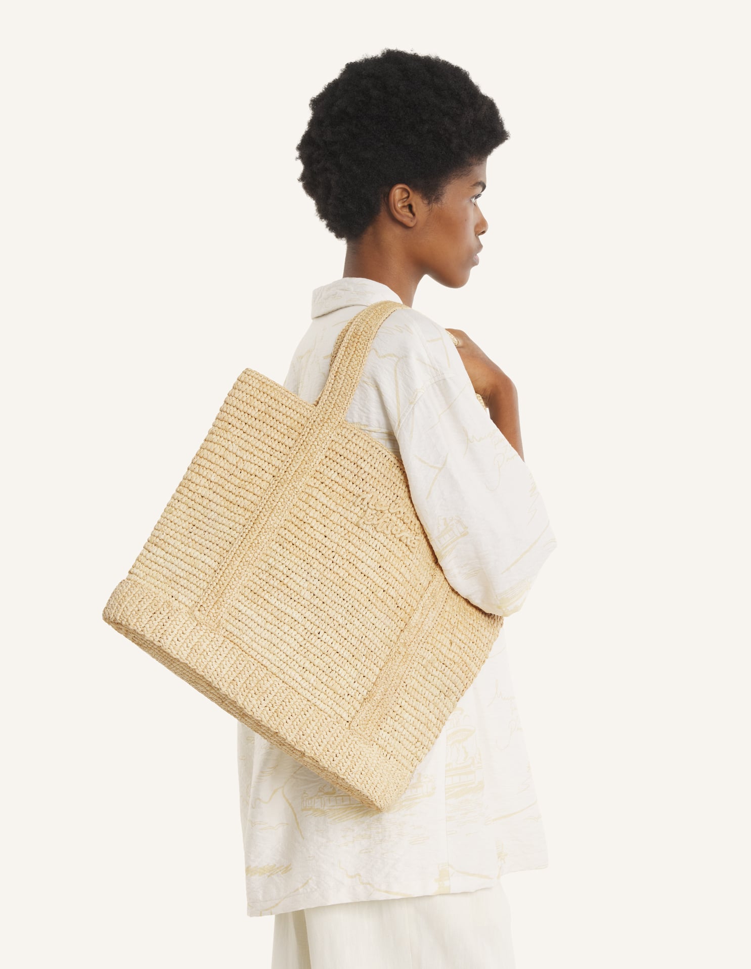 Raffia Tote - Driftwood