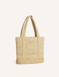 Raffia Tote - Driftwood