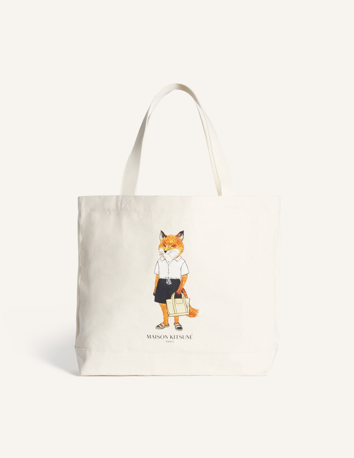 Dressed Fox Tote - Ecru
