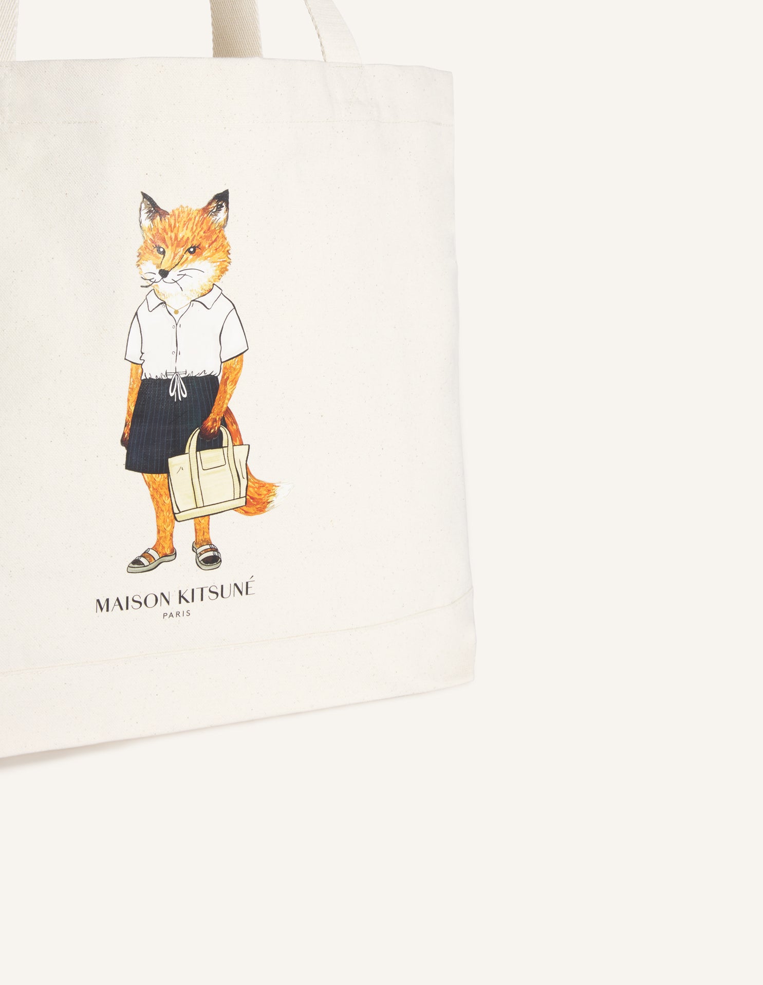 Dressed Fox Tote - Ecru