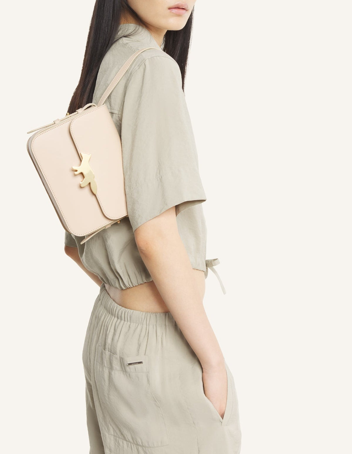 Sac Edie en cuir - Macadamia