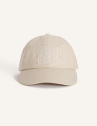 Maison Kitsune Stamp Cap - Macadamia