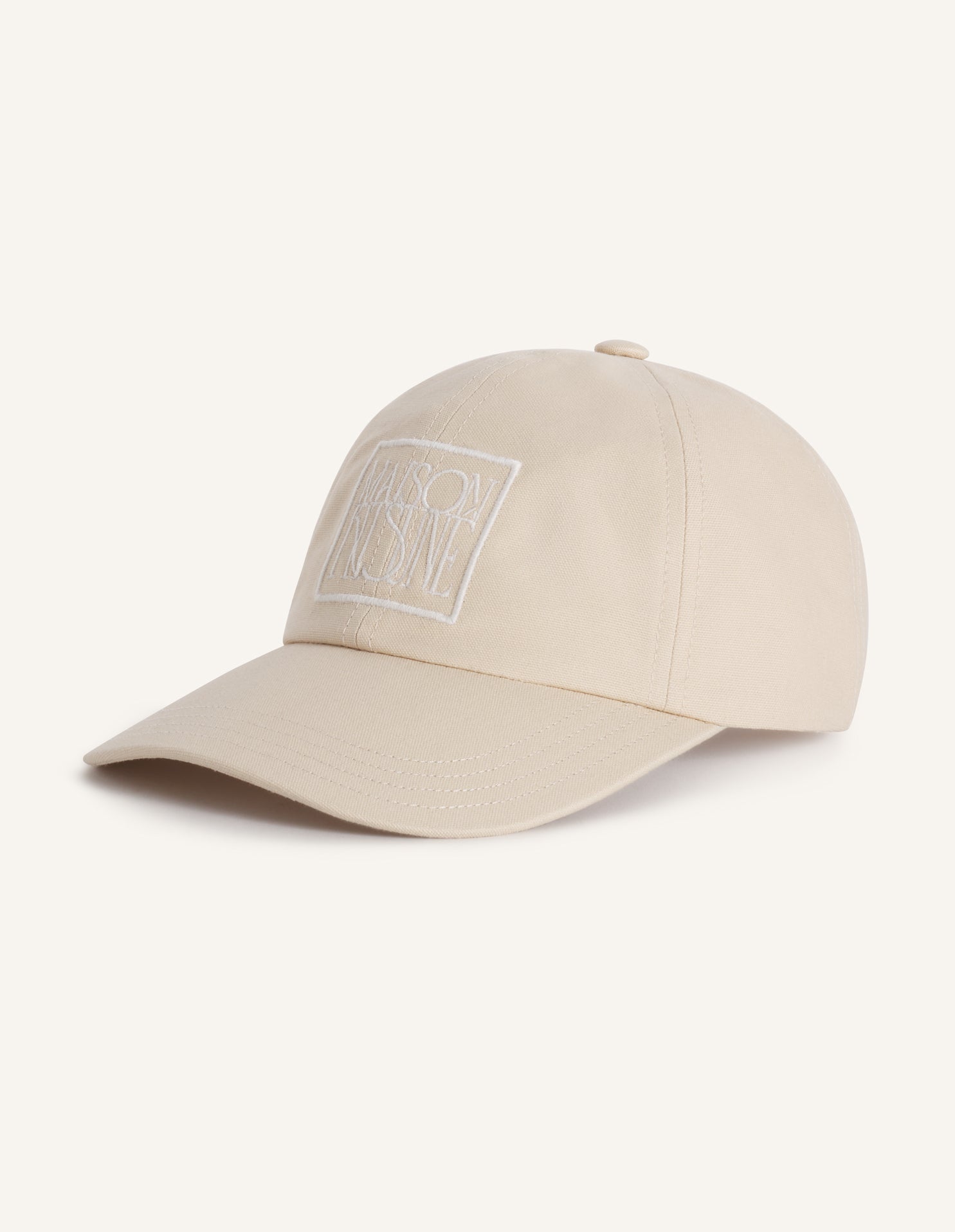 Maison Kitsune Stamp Cap - Macadamia