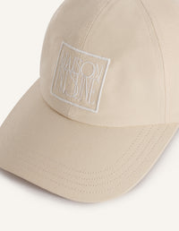 Maison Kitsune Stamp Cap - Macadamia