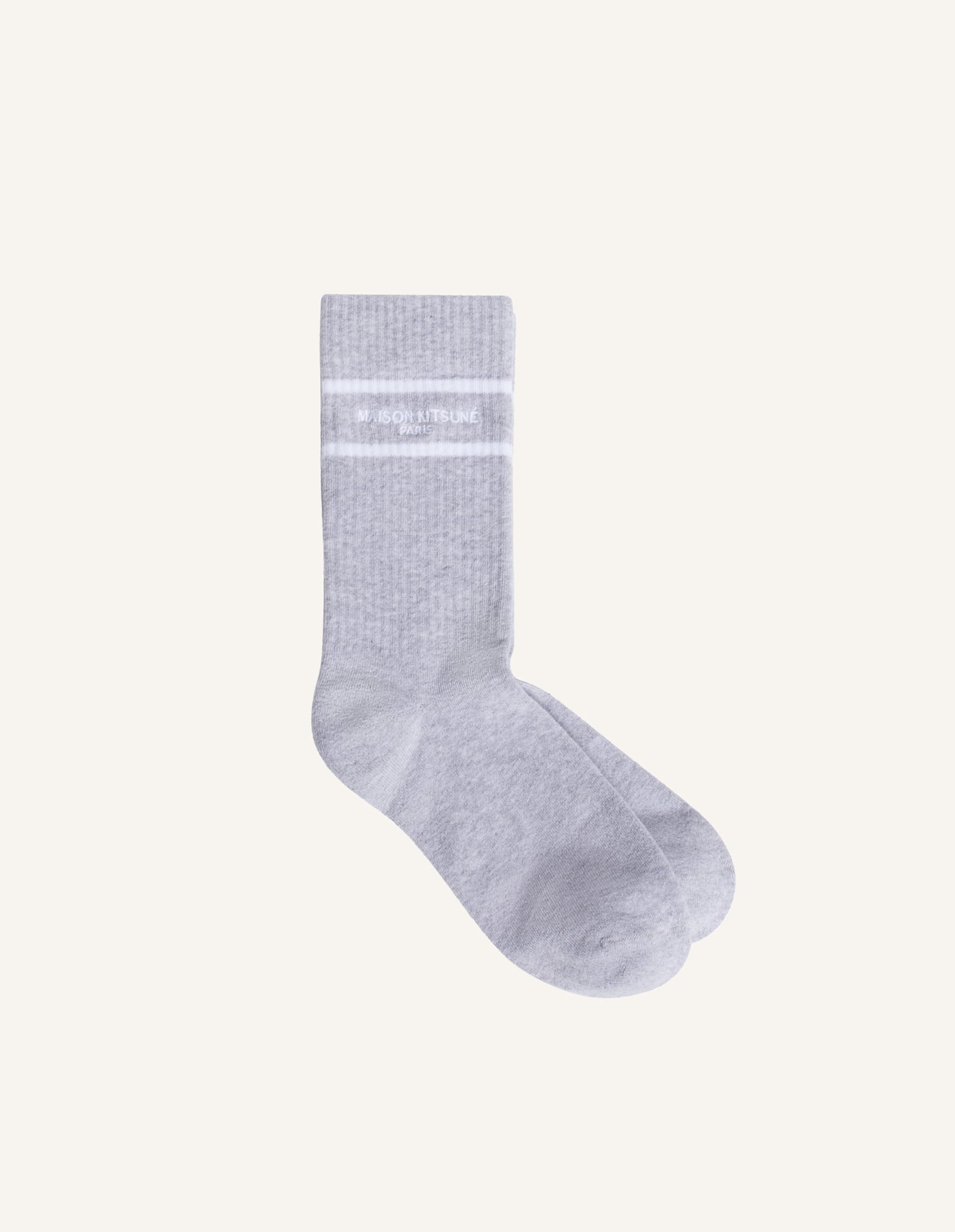 Maison Kitsuné Sporty Socks - Urban Grey/White