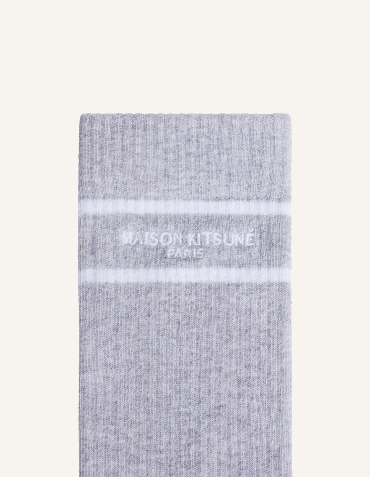 Maison Kitsuné Sporty Socks - Urban Grey/White