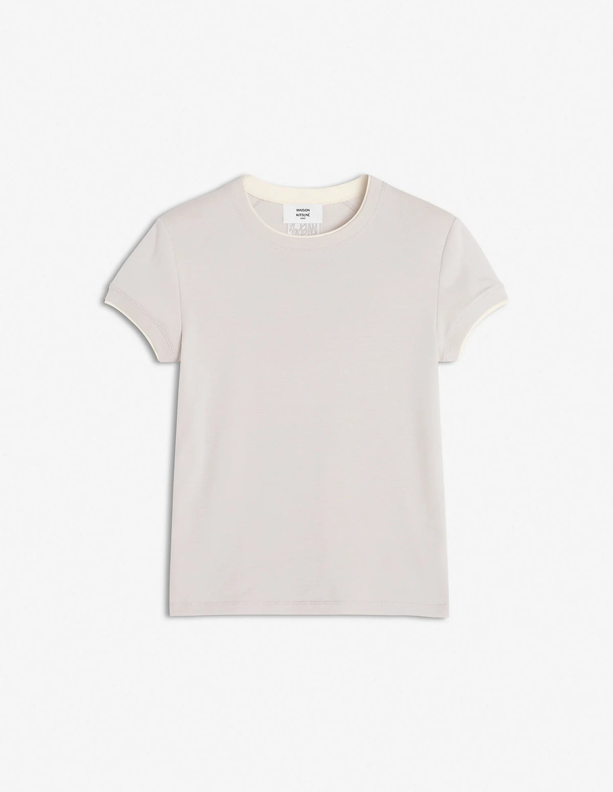 Contrasted Rib Fitted Tee-Shirt - Urban Grey