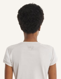 Contrasted Rib Fitted Tee-Shirt - Urban Grey