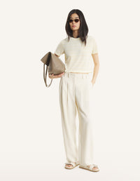 Striped Baby Tee-Shirt - Ecru/Straw