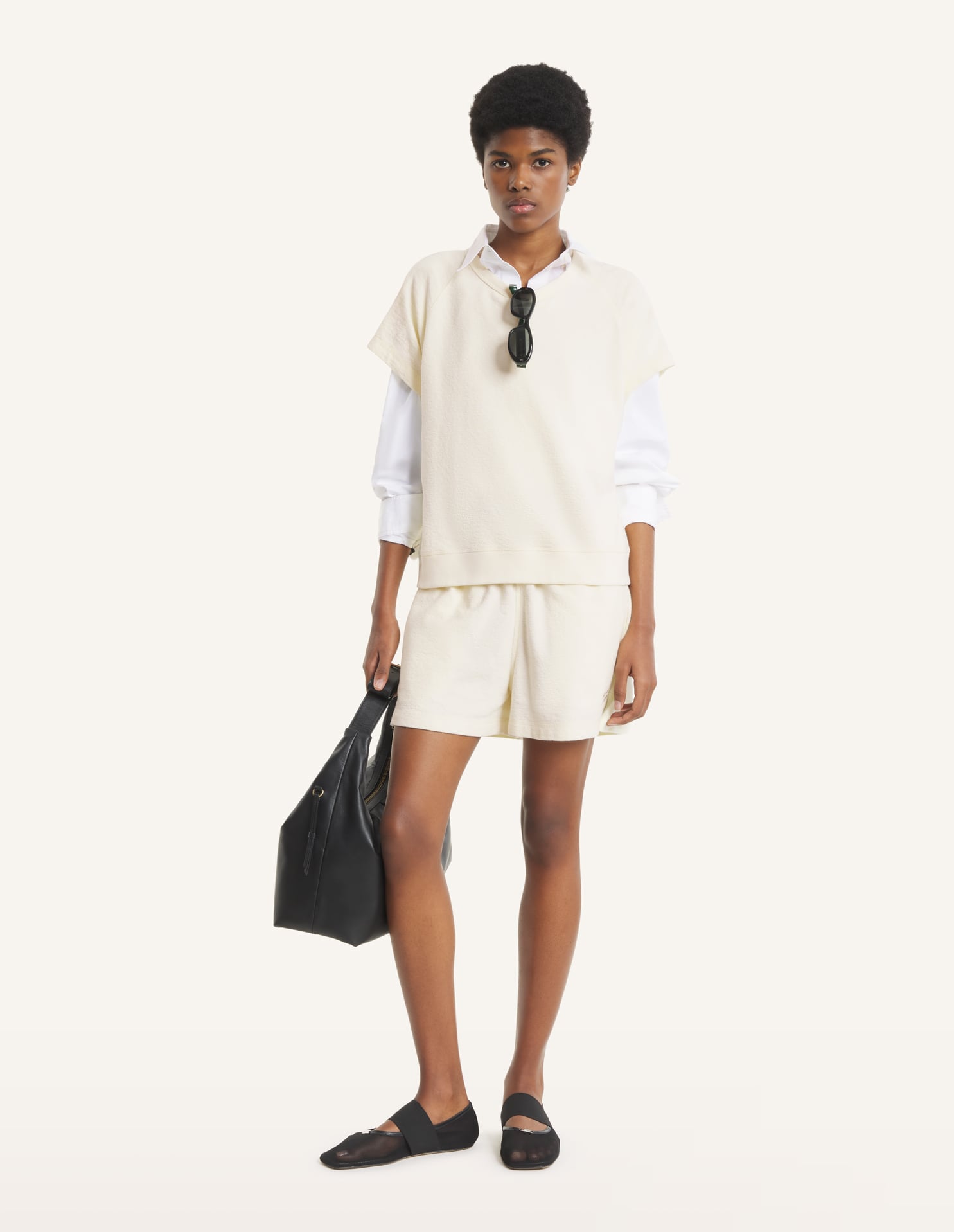 Textured Tee-Shirt - Pure Ecru