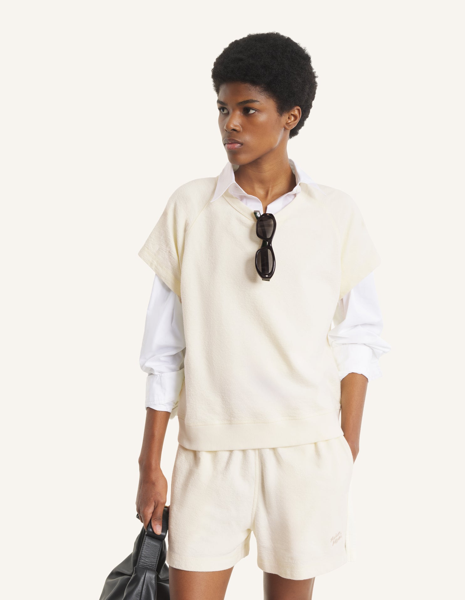 Textured Tee-Shirt - Pure Ecru