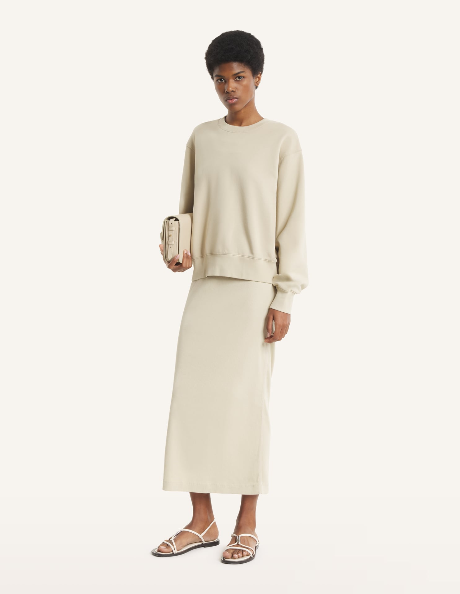 Floral Light Relaxed Sweatshirt - Tea Leaf