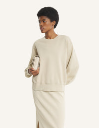 Floral Light Relaxed Sweatshirt - Tea Leaf