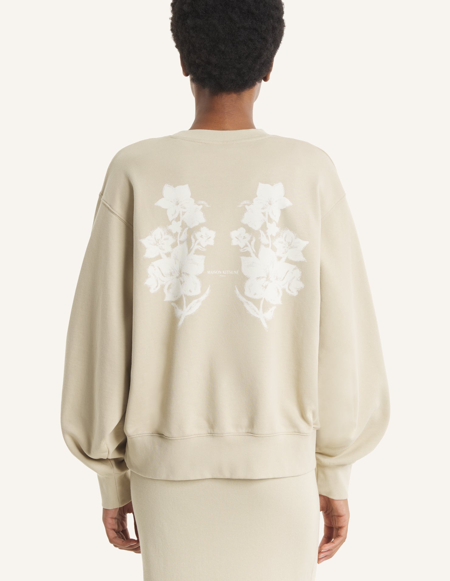 Floral Light Relaxed Sweatshirt - Tea Leaf