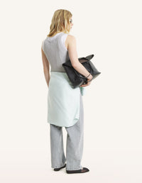 Baby Fox Fine Rib Knitted Tank Top - Light Grey Melange