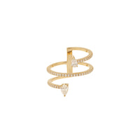 Bague Héra spirale sertie de diamants - Or Jaune