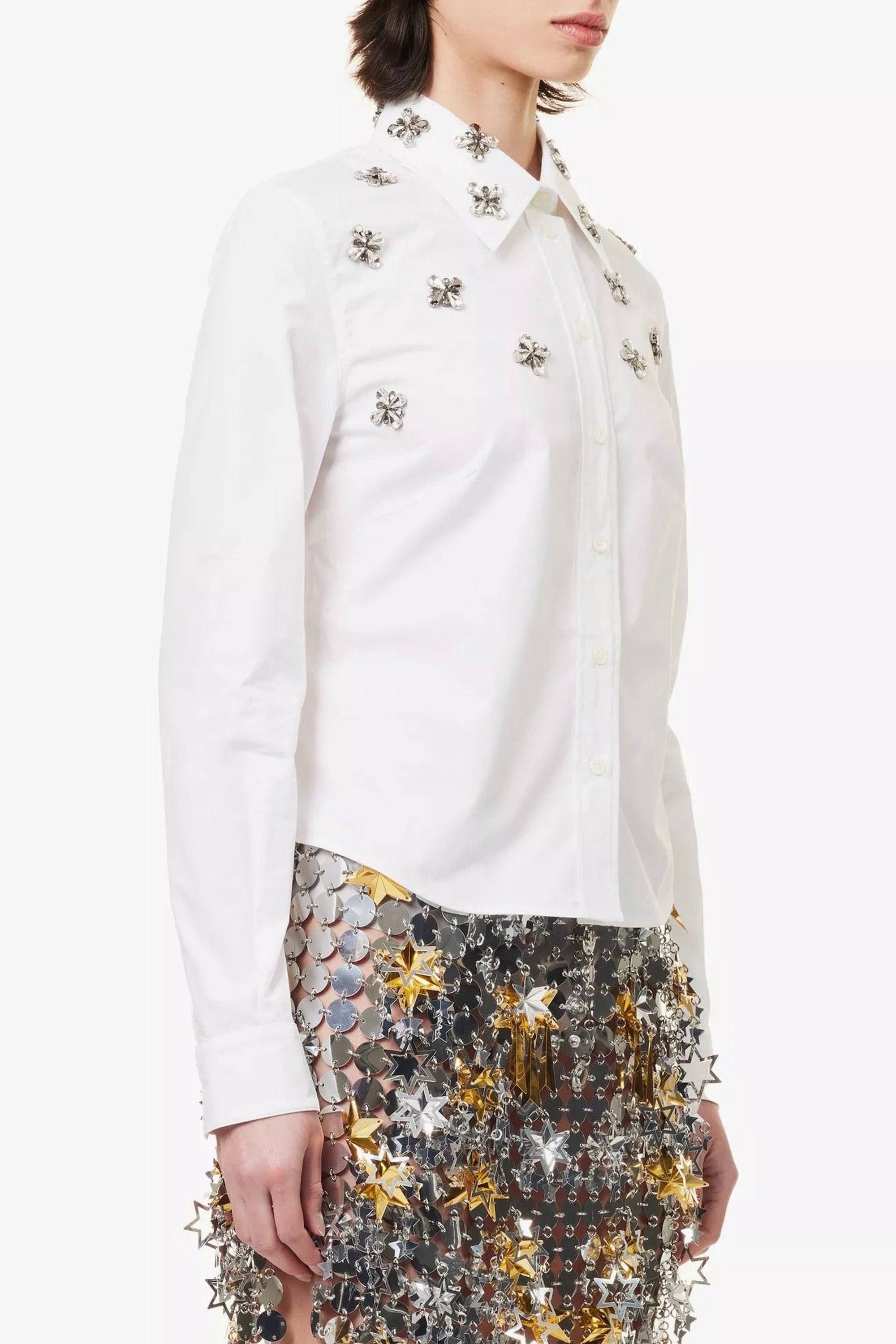Cotton poplin shirt - White