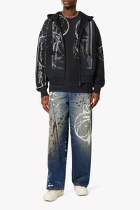 Futura oversize zip hoodie - Black