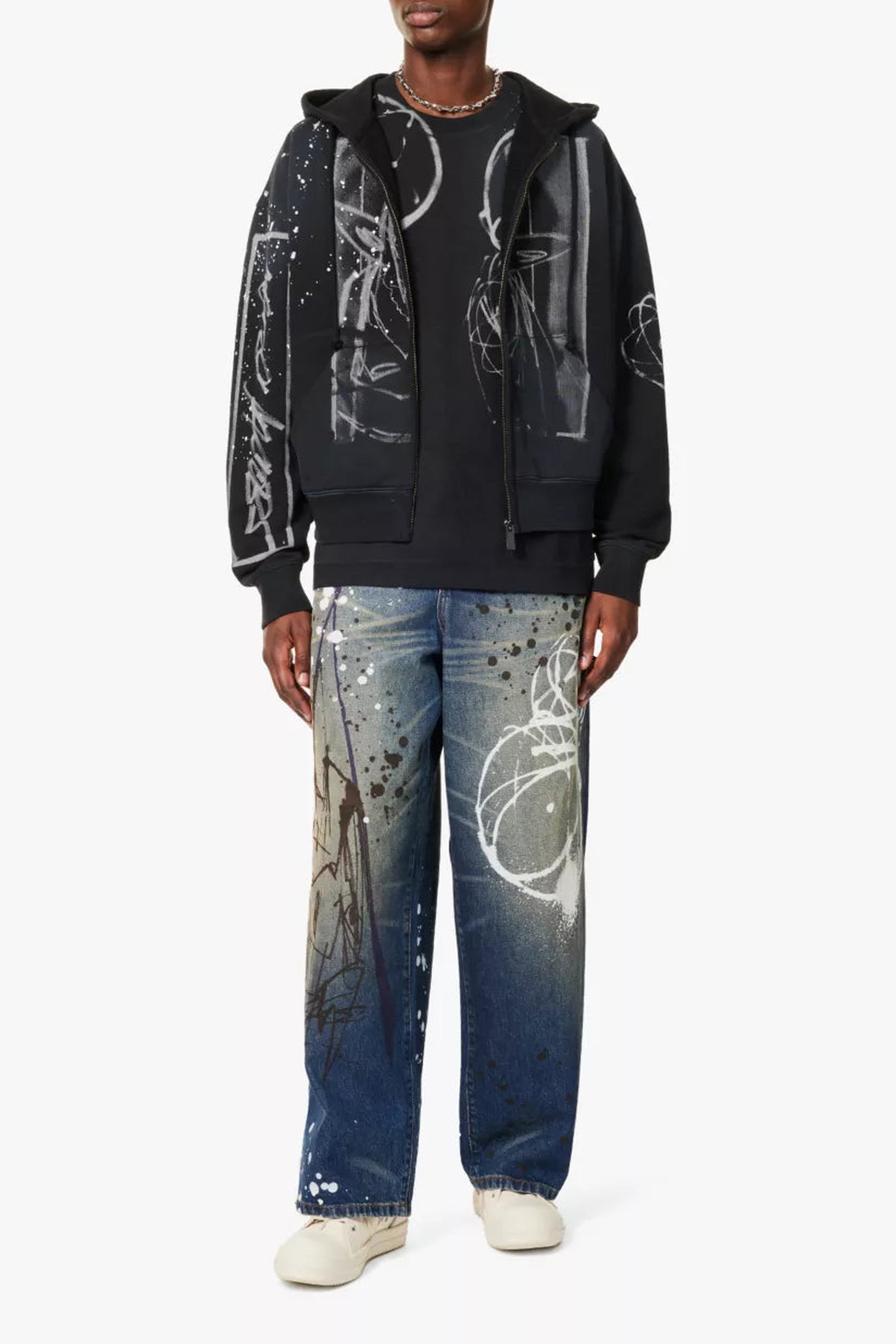 Futura oversize zip hoodie - Black