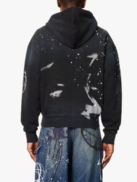 Sweat à capuche zippé oversize Futura - Black