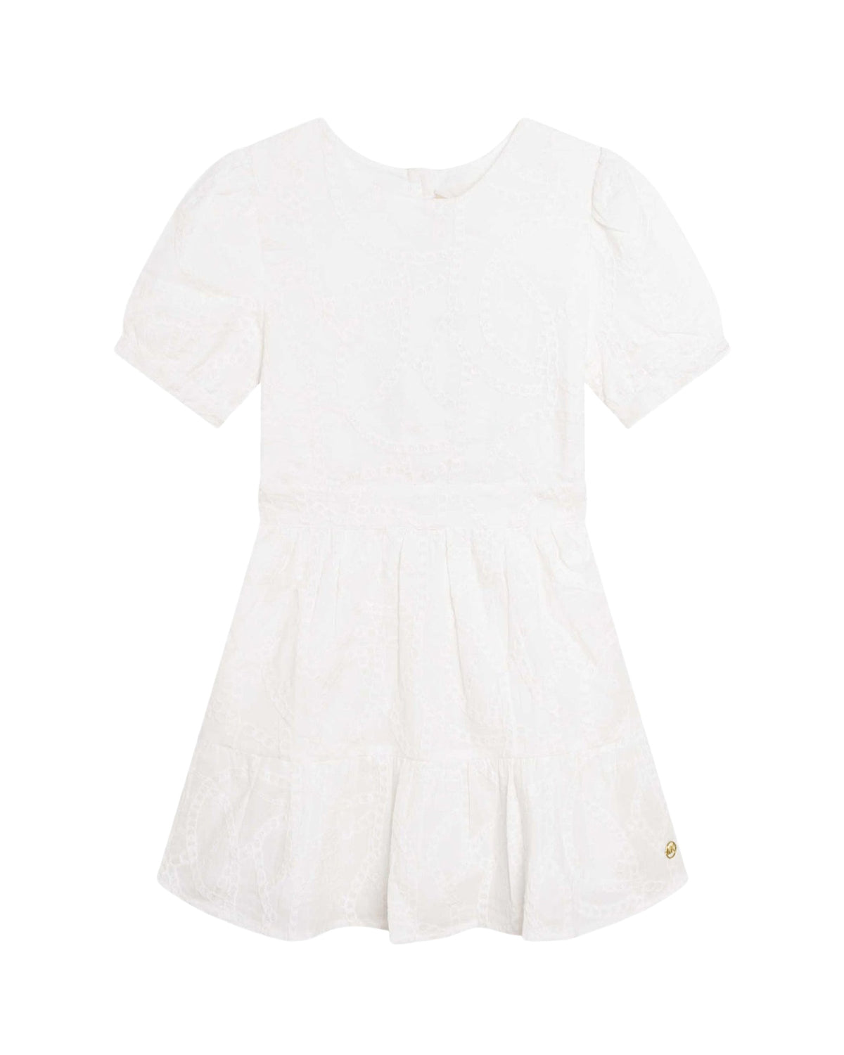 Robe à broderie anglaise en coton - Blanc