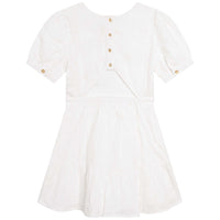 Robe à broderie anglaise en coton - Blanc