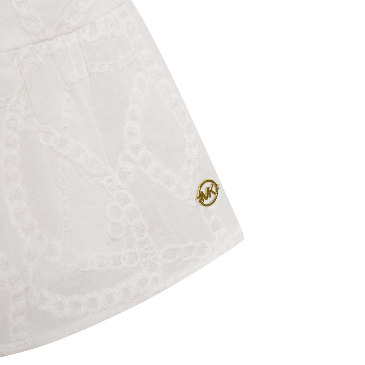 Robe à broderie anglaise en coton - Blanc