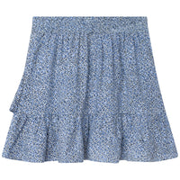 Jupe imprimée en twill - Bleu Cargo