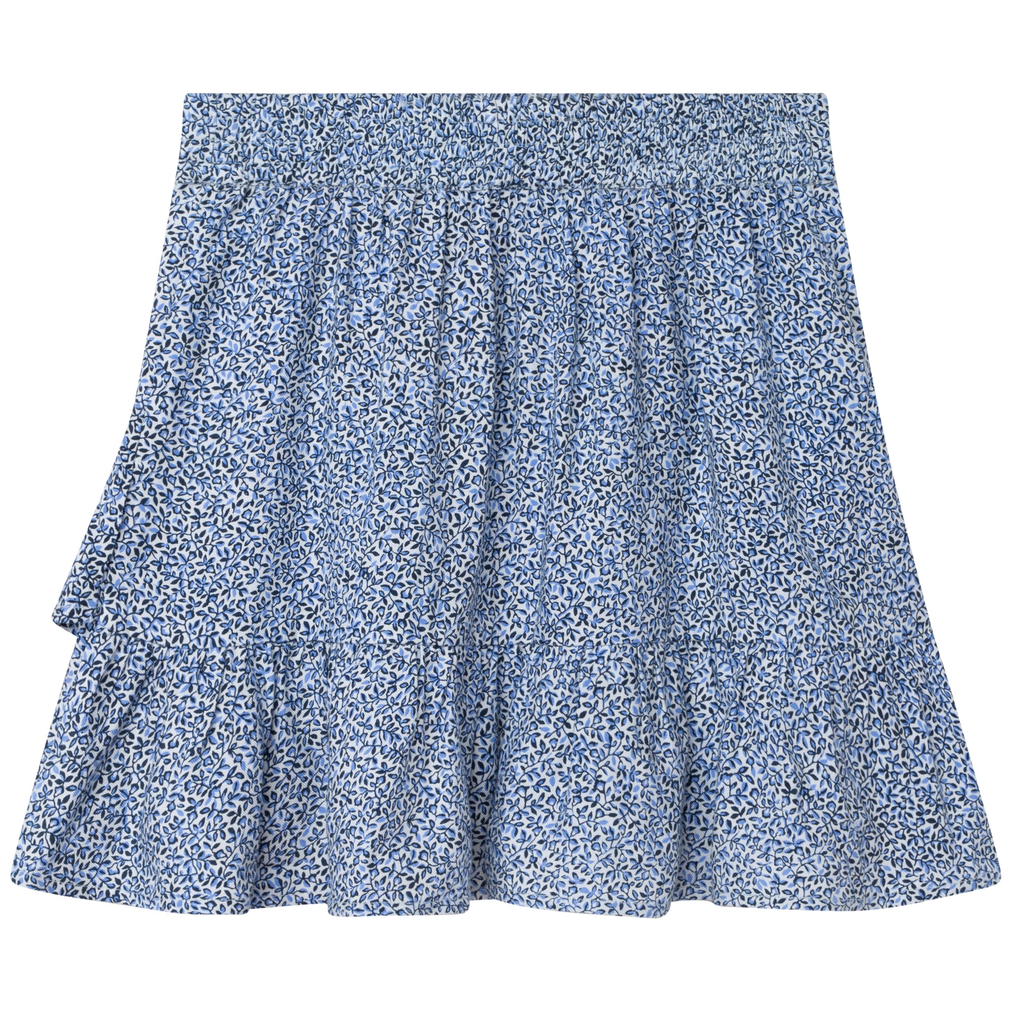 Jupe imprimée en twill - Bleu Cargo