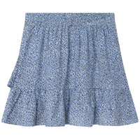 Jupe imprimée en twill - Bleu Cargo