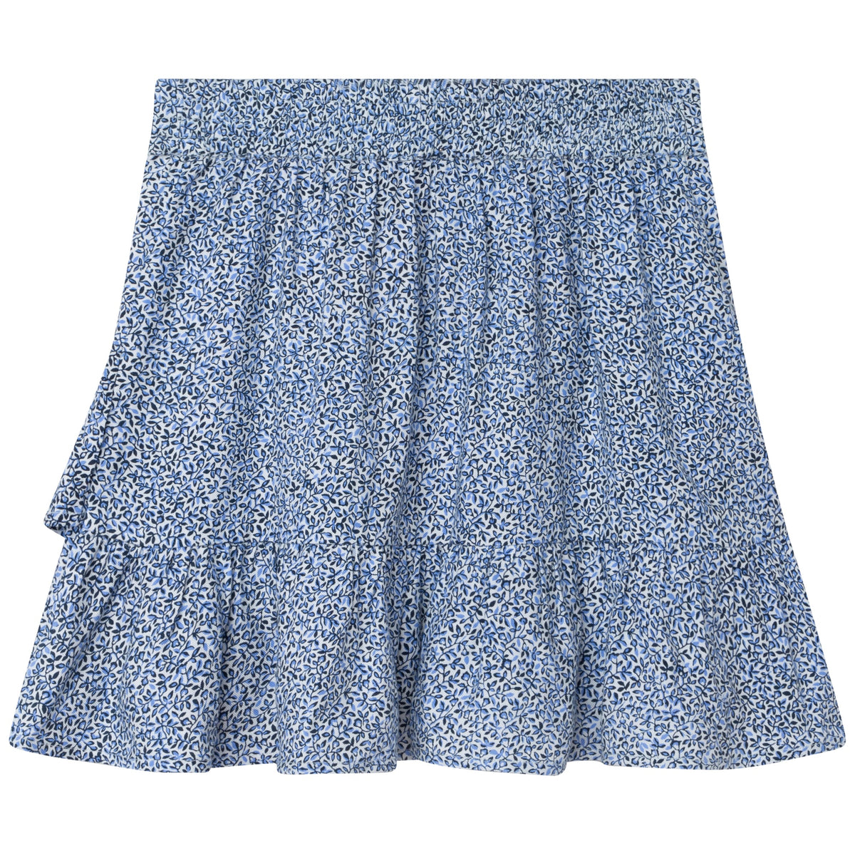 Jupe imprimée en twill - Bleu Cargo