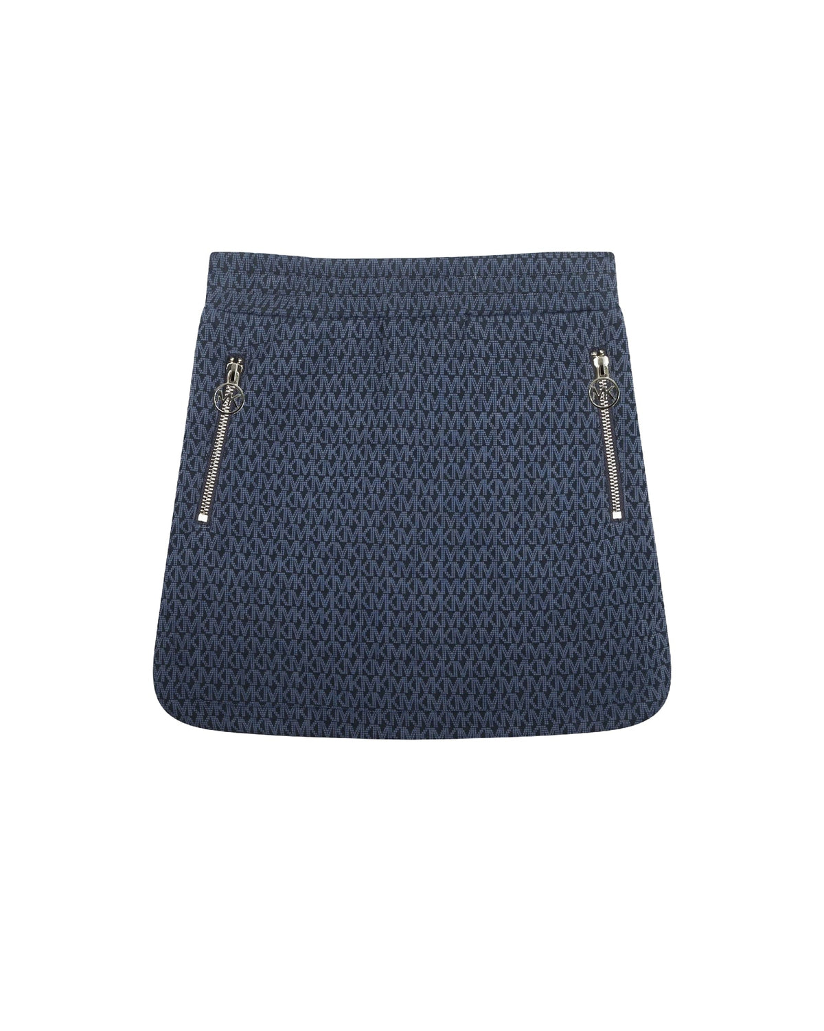 Jupe droite à motif - Bleu Cargo