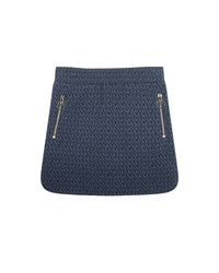 Patterned pencil skirt - Cargo Blue