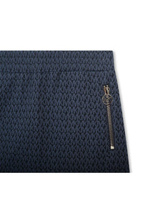 Jupe droite à motif - Bleu Cargo