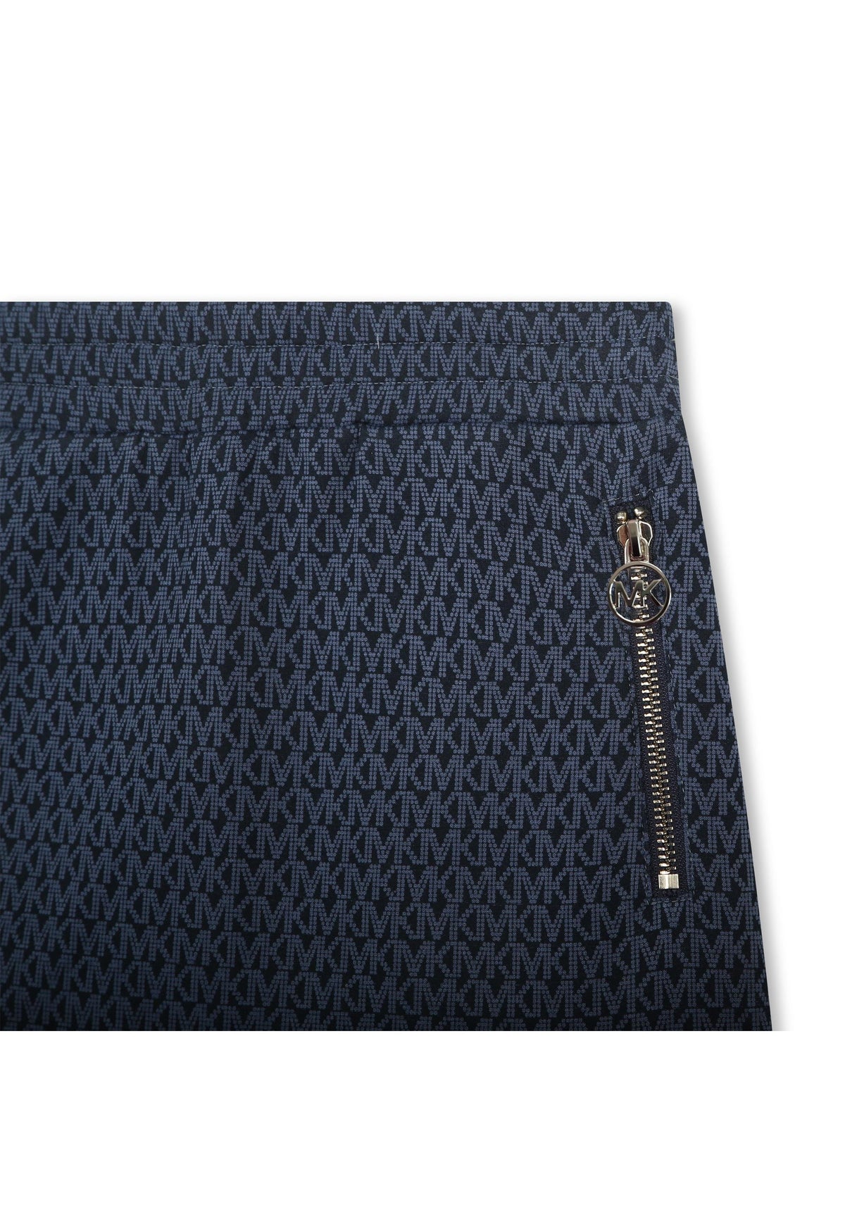 Jupe droite à motif - Bleu Cargo