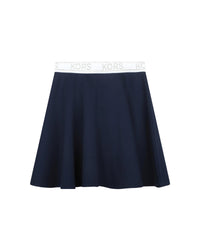 Jupe courte évasée - Bleu Cargo