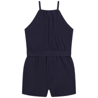 Combi-short ceinturée en coton - Bleu Cargo