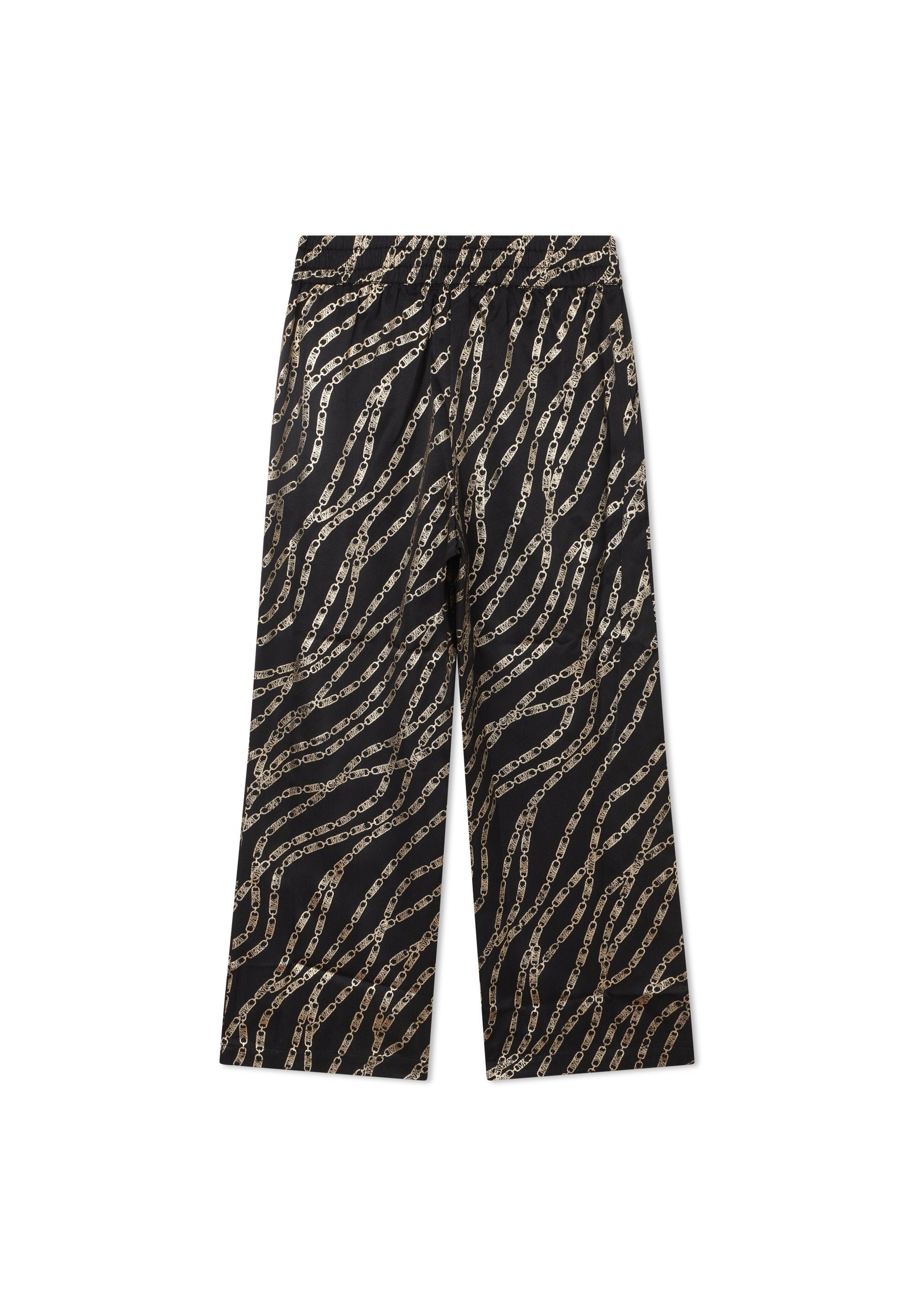 Pantalon large motif chaînes - Black