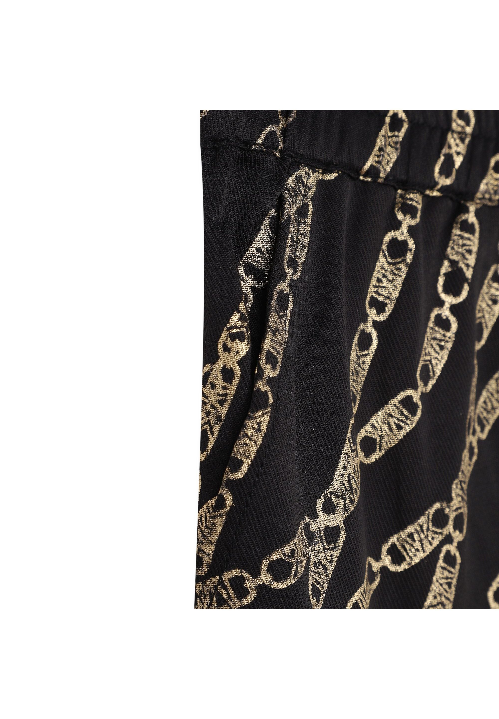 Pantalon large motif chaînes - Black