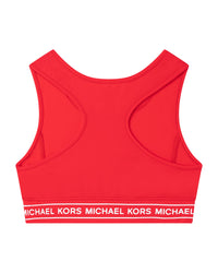 Brassière de sport pailleté - Rouge Bandan