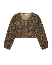 Blouse à manches longues léopard - Coton