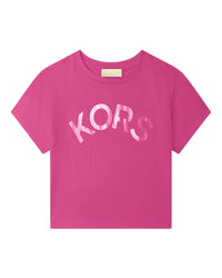 T-shirt à manches courtes en coton - Fuxia