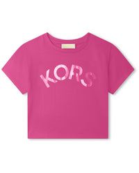 T-shirt à manches courtes en coton - Fuxia