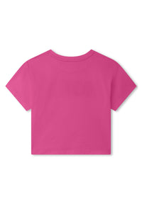 T-shirt à manches courtes en coton - Fuxia