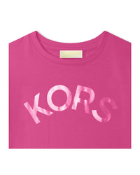 T-shirt à manches courtes en coton - Fuxia