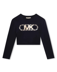 T-shirt manches longues en coton - Bleu Cargo