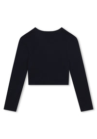 T-shirt manches longues en coton - Bleu Cargo