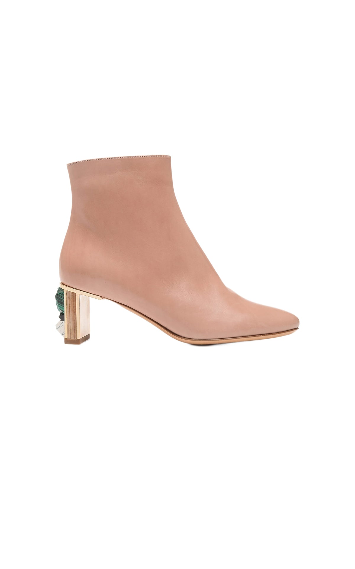 Rose / Bottines Delaunay 80 en cuir - Rose