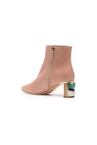 Rose / Bottines Delaunay 80 en cuir - Rose